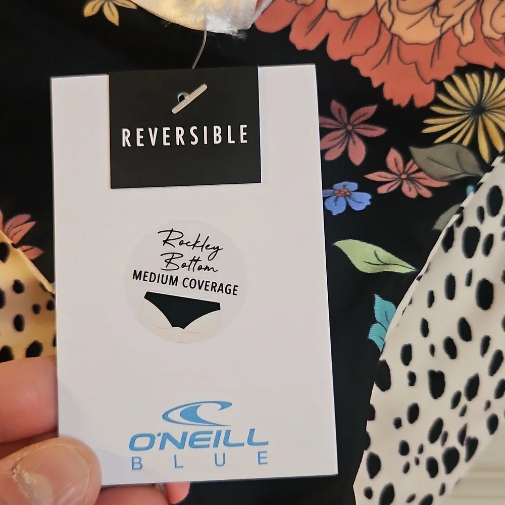 O'Neill Women's Drea Animal Rockley Reversible Bikini Bottom:NEW WITH TAGS: SZ S_2